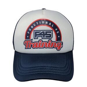 F45 Functional 45 Training Heritage Trucker Cap Blue One Size Mesh Back W/Tags